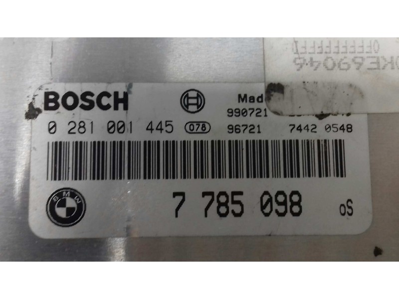 Recambio de centralita motor uce para bmw serie 3 berlina (e46) 320d referencia OEM IAM 0281001445 7785098 BOSCH