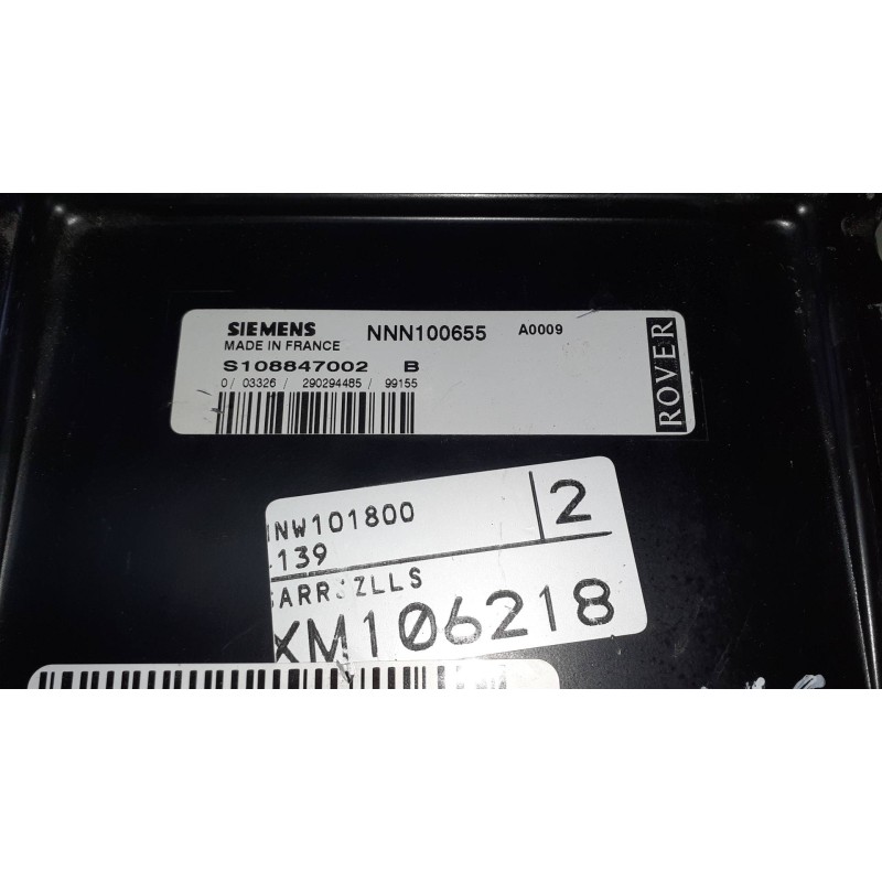 Recambio de centralita motor uce para mg rover serie 75 (rj) 2.5 kv6 club referencia OEM IAM S108847002B NNN100655 SIEMENS