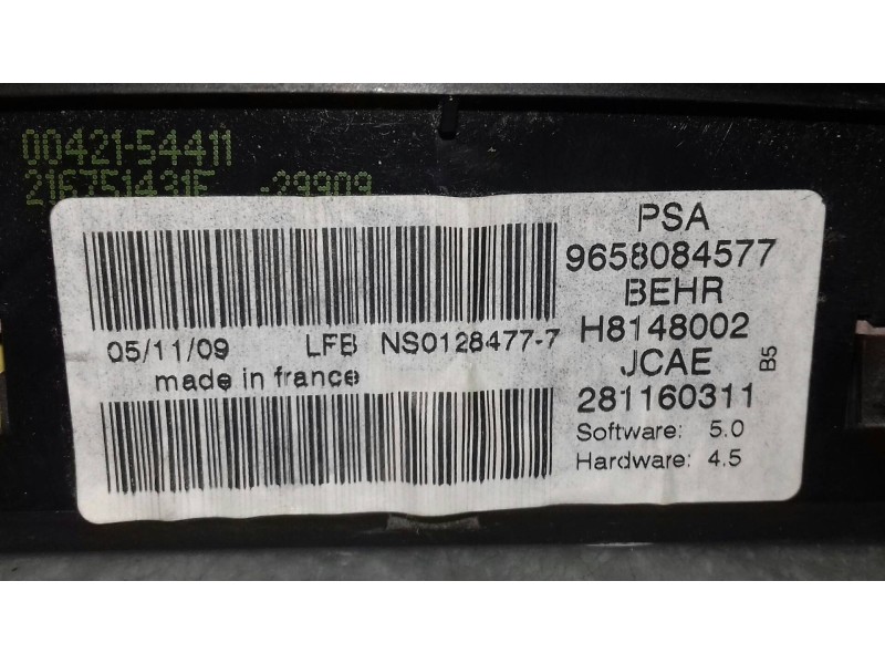 Recambio de mando climatizador para citroen c4 berlina cool referencia OEM IAM 9658084577 281160311 BEHR