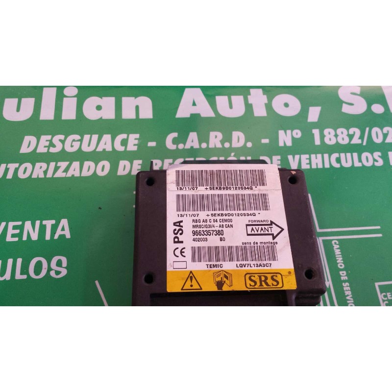 Recambio de centralita airbag para citroen c3 1.4 hdi cool referencia OEM IAM 9663357380  