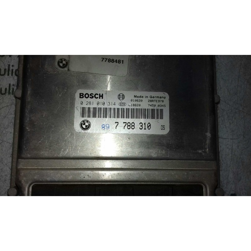 Recambio de centralita motor uce para bmw serie 3 touring (e46) 330xd referencia OEM IAM 0281010314 7788310 BOSCH