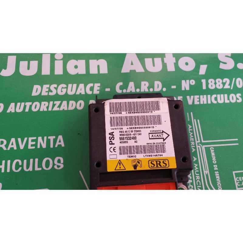 Recambio de centralita airbag para citroen c3 1.4 hdi exclusive referencia OEM IAM 9661532480  