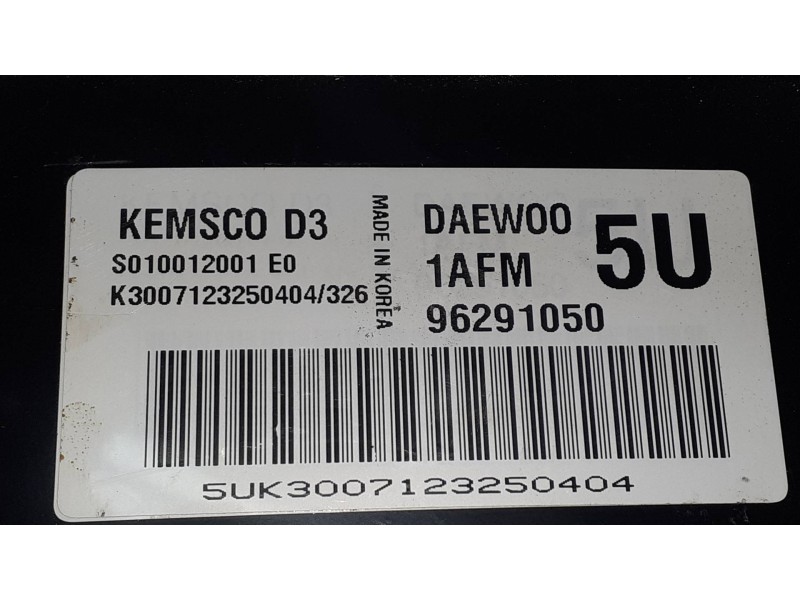 Recambio de centralita motor uce para daewoo matiz cd referencia OEM IAM 96291050 S01001200E0 KEMSCO