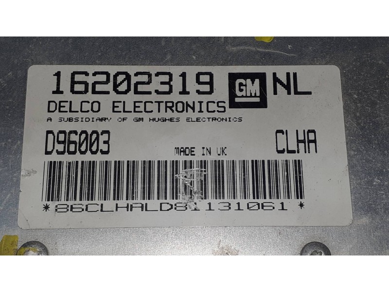 Recambio de centralita motor uce para opel vectra b berlina básico (1999) referencia OEM IAM 16202319 D96003 GM