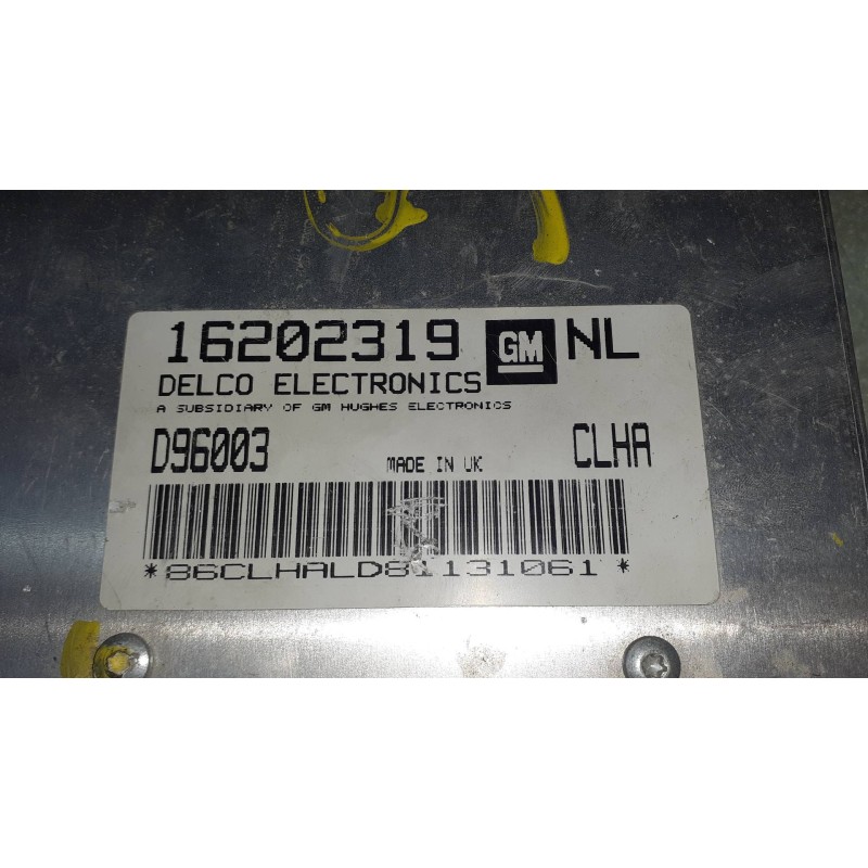 Recambio de centralita motor uce para opel vectra b berlina básico (1999) referencia OEM IAM 16202319 D96003 GM