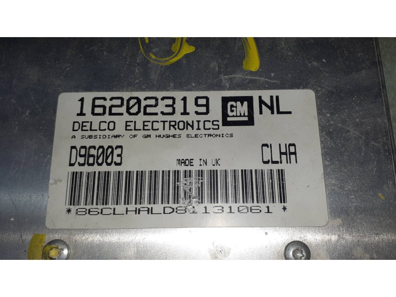Recambio de centralita motor uce para opel vectra b berlina básico (1999) referencia OEM IAM 16202319 D96003 GM