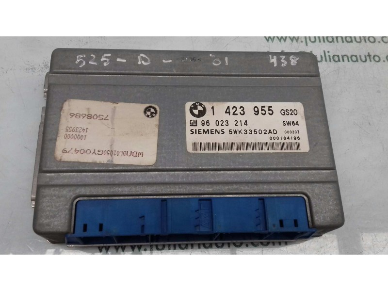 Recambio de centralita cambio automatico para bmw serie 5 berlina (e39) 525d referencia OEM IAM 1423955 96023214 5WK33502AD