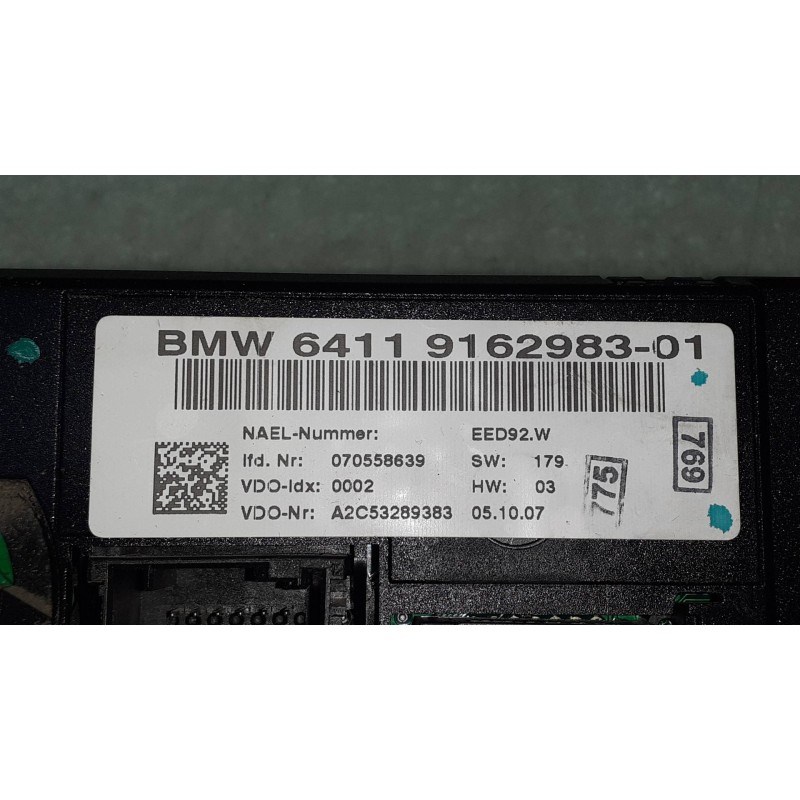Recambio de mando climatizador para bmw serie 1 berlina (e81/e87) 118d referencia OEM IAM 64119162983 A2C53289383 VDO