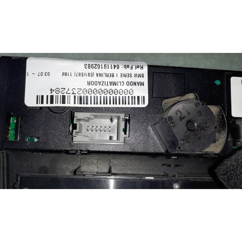 Recambio de mando climatizador para bmw serie 1 berlina (e81/e87) 118d referencia OEM IAM 64119162983 A2C53289383 VDO