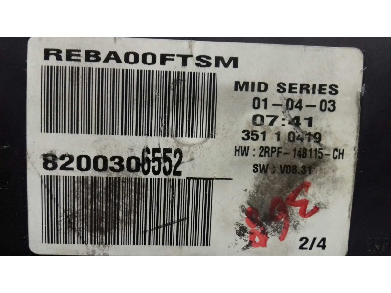 Recambio de cuadro instrumentos para renault megane ii berlina 5p confort authentique referencia OEM IAM 8200306552  