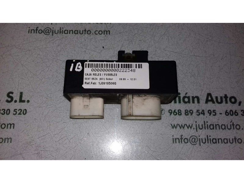 Recambio de caja reles / fusibles para seat ibiza (6k1) select referencia OEM IAM 1J0919506G 898886000 VENTILADORES