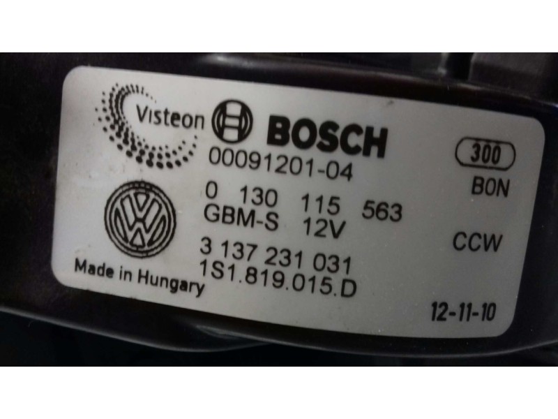 Recambio de ventilador calefaccion para seat mii (kf1) @mii referencia OEM IAM 1S1819015D 0130115563 BOSCH