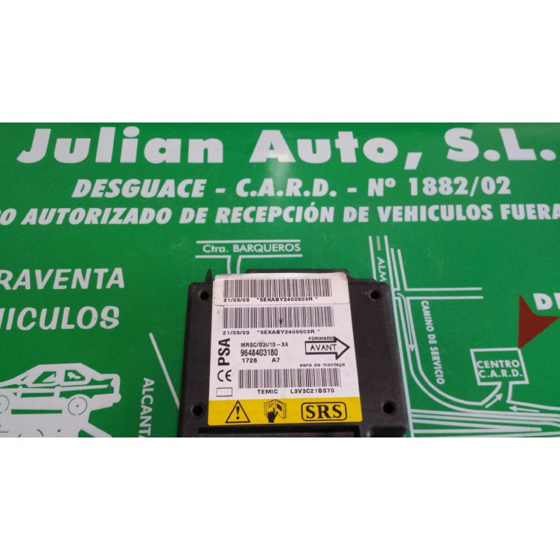 Recambio de centralita airbag para citroen c5 berlina 2.2 hdi exclusive automático referencia OEM IAM 9648403180  TEMIC