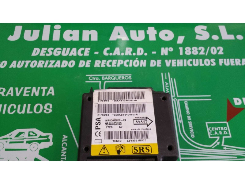 Recambio de centralita airbag para citroen c5 berlina 2.2 hdi exclusive automático referencia OEM IAM 9648403180  TEMIC