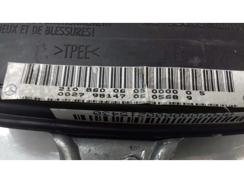 Recambio de airbag lateral delantero derecho para mercedes-benz clase e (w210) berlina diesel 300 turbodiesel (210.025) referenc