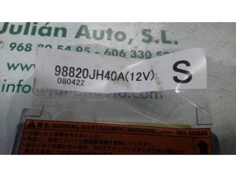 Recambio de centralita airbag para nissan x-trail (t31) le referencia OEM IAM 98820JH40A 080422 