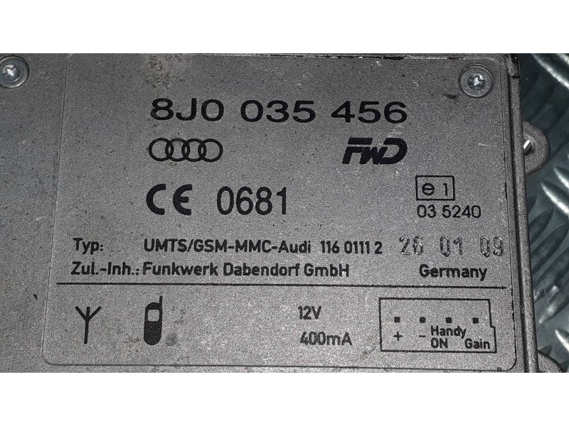 Recambio de modulo electronico para audi a4 ber. (b8) básico referencia OEM IAM 8J0035456 11661011 ANTENA