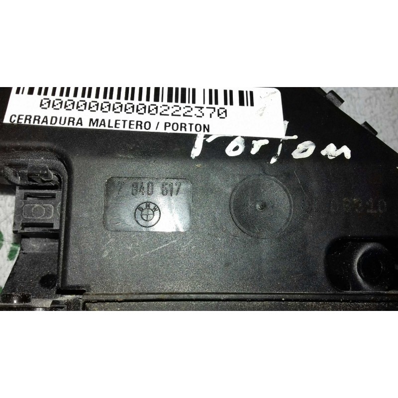 Recambio de cerradura maletero / porton para bmw serie 3 berlina (e90) 330i referencia OEM IAM 7840617  4 PINES