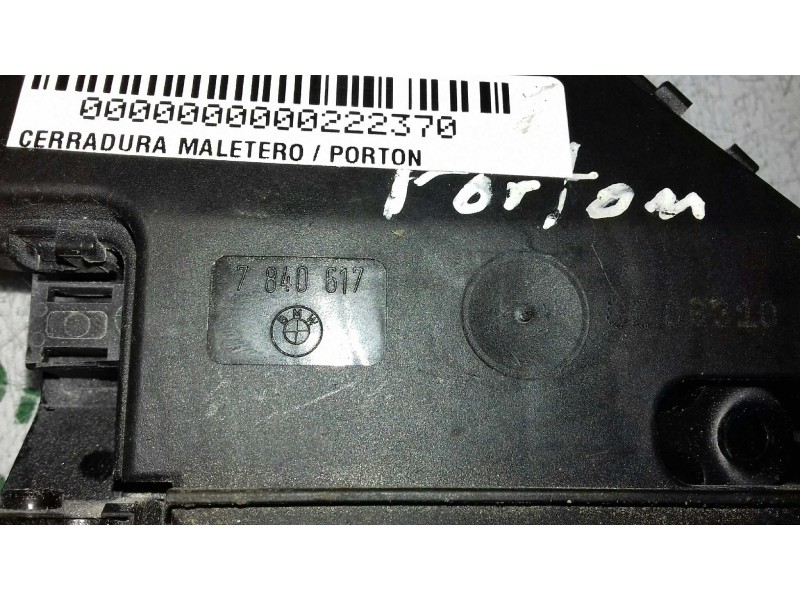 Recambio de cerradura maletero / porton para bmw serie 3 berlina (e90) 330i referencia OEM IAM 7840617  4 PINES