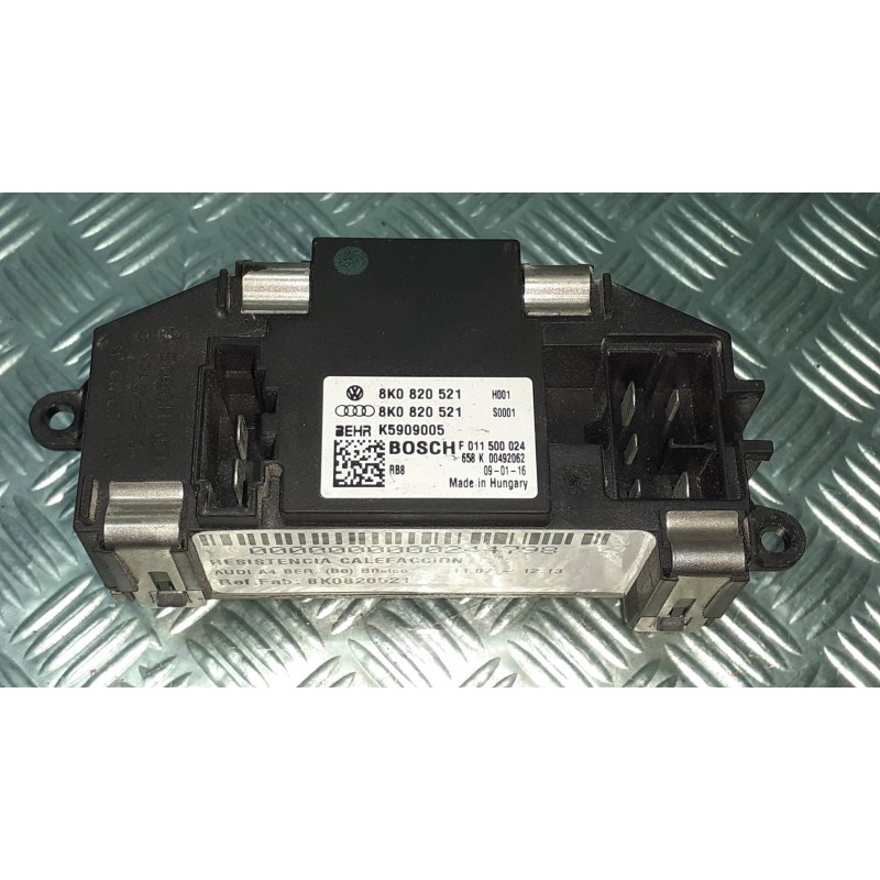 Recambio de resistencia calefaccion para audi a4 ber. (b8) básico referencia OEM IAM 8K0820521 K5909005 BOSCH - BEHR