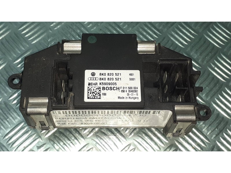 Recambio de resistencia calefaccion para audi a4 ber. (b8) básico referencia OEM IAM 8K0820521 K5909005 BOSCH - BEHR