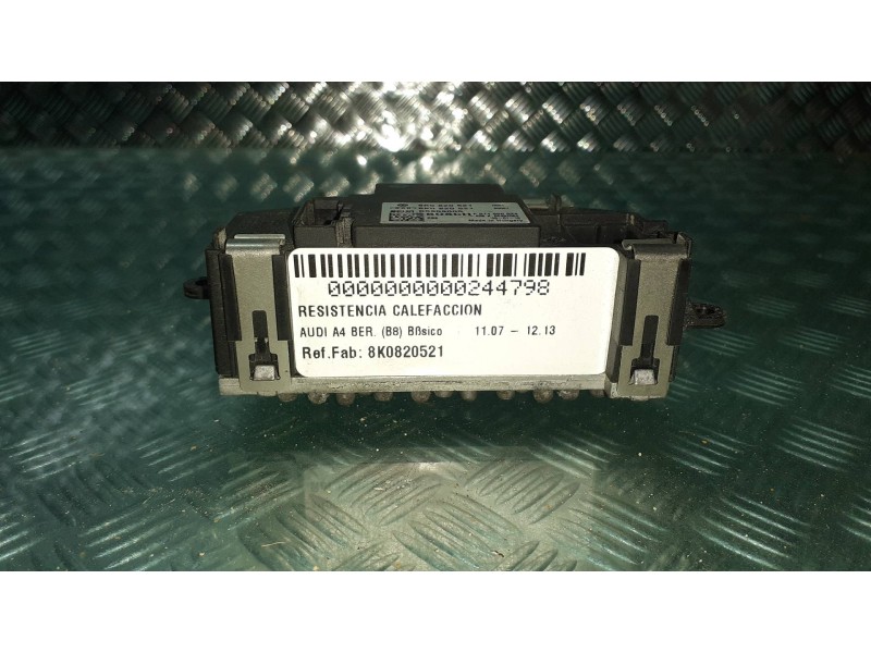 Recambio de resistencia calefaccion para audi a4 ber. (b8) básico referencia OEM IAM 8K0820521 K5909005 BOSCH - BEHR
