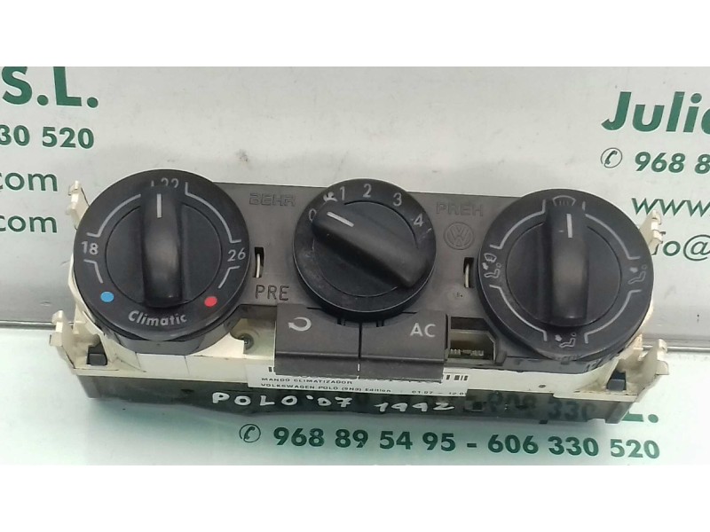 Recambio de mando calefaccion / aire acondicionado para volkswagen polo (9n3) edition referencia OEM IAM 6Q0820045G 6Q0819445 BE