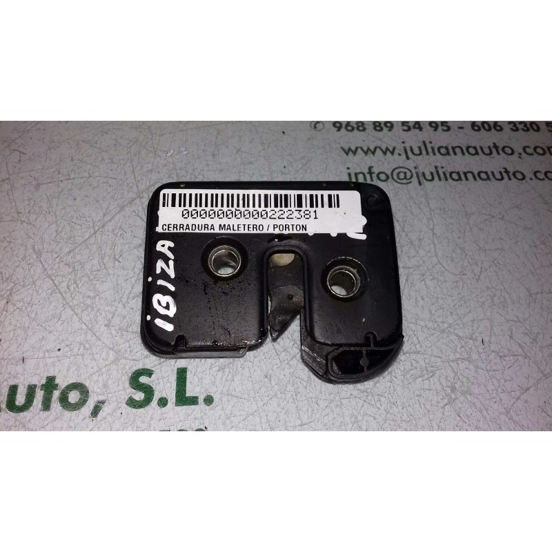 Recambio de cerradura maletero / porton para seat ibiza (6k1) select referencia OEM IAM 6K6827505A  3 PINES