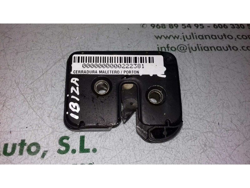 Recambio de cerradura maletero / porton para seat ibiza (6k1) select referencia OEM IAM 6K6827505A  3 PINES