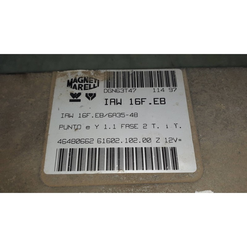 Recambio de centralita motor uce para fiat punto berl. (176) 60 sx referencia OEM IAM 46480662 IAW16FEB MAGNETI MARELLI