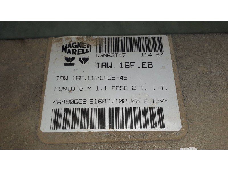 Recambio de centralita motor uce para fiat punto berl. (176) 60 sx referencia OEM IAM 46480662 IAW16FEB MAGNETI MARELLI