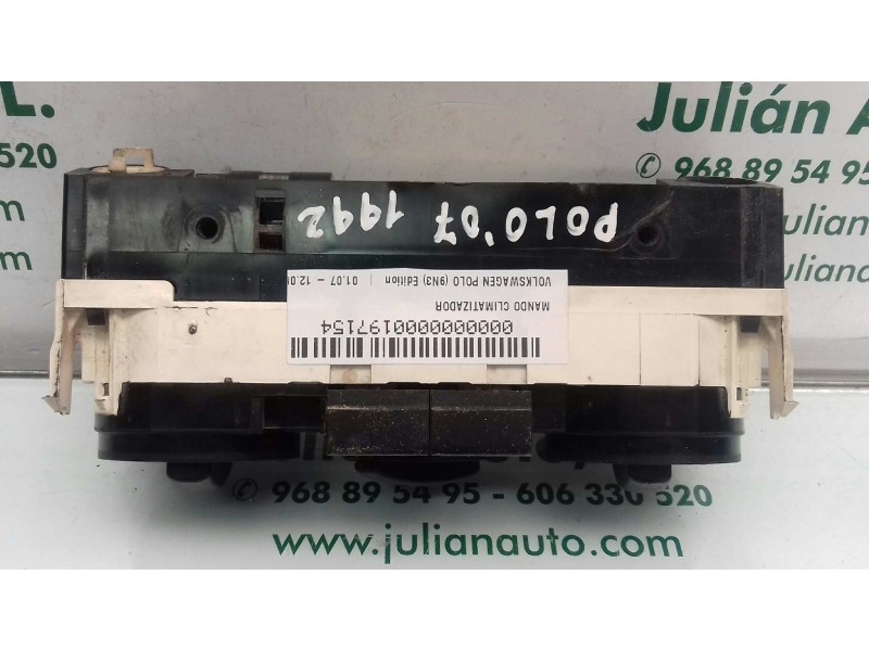 Recambio de mando calefaccion / aire acondicionado para volkswagen polo (9n3) edition referencia OEM IAM 6Q0820045G 6Q0819445 BE