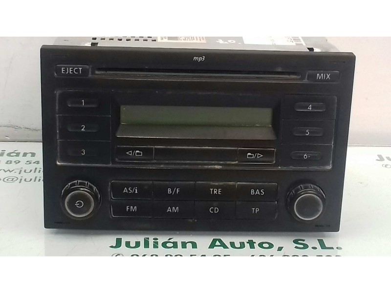 Recambio de sistema audio / radio cd para volkswagen polo (9n3) edition referencia OEM IAM 6Q0035152F RCD200 MP3
