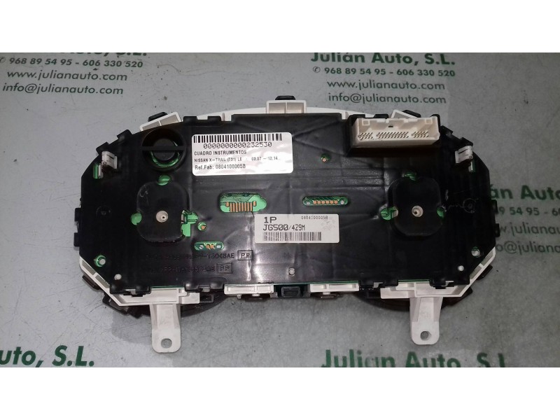 Recambio de cuadro instrumentos para nissan x-trail (t31) le referencia OEM IAM 0804100005B 1PJG5004Z9M JG5004Z9M