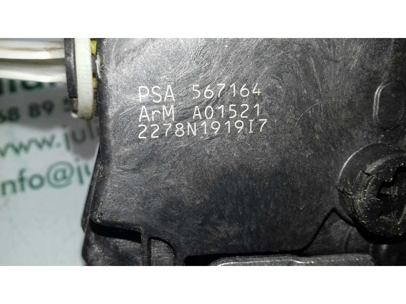 Recambio de cerradura puerta trasera derecha para peugeot 308 sport referencia OEM IAM 567164 A01521 6 PINES