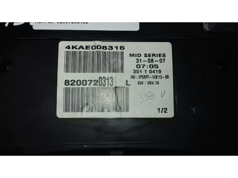 Recambio de cuadro instrumentos para renault megane ii classic berlina dynamique referencia OEM IAM 8200720313L 35110419 VISTEON