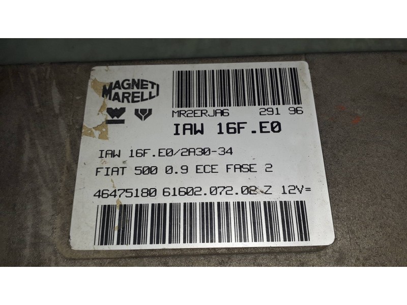 Recambio de centralita motor uce para fiat cinquecento (170) hobby referencia OEM IAM 46475180 IAW16FE0 MAGNETI MARELLI
