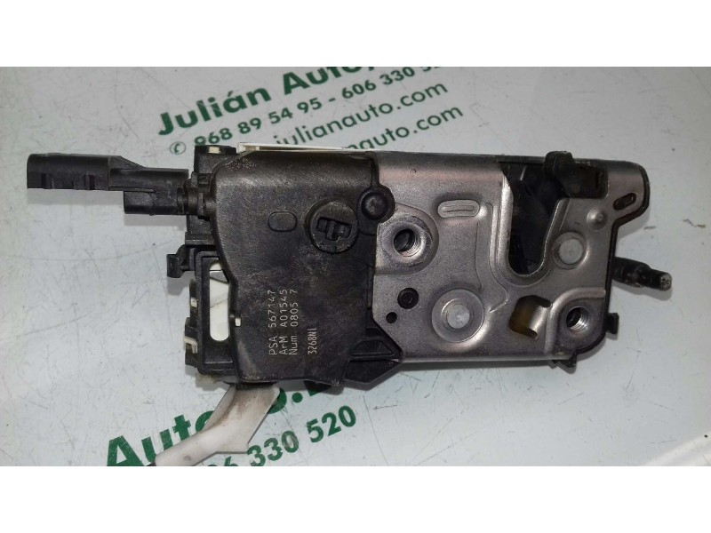 Recambio de cerradura puerta delantera derecha para peugeot 308 sport referencia OEM IAM 567147 A01545 6 PINES