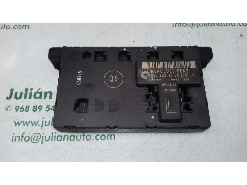 Recambio de centralita cierre para mercedes-benz clase c (w203) berlina 220 cdi (la) (203.008) referencia OEM IAM 2038201585 000