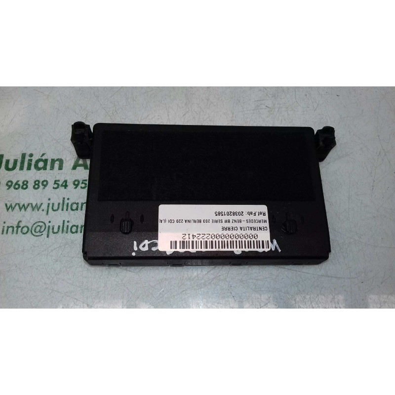 Recambio de centralita cierre para mercedes-benz clase c (w203) berlina 220 cdi (la) (203.008) referencia OEM IAM 2038201585 000