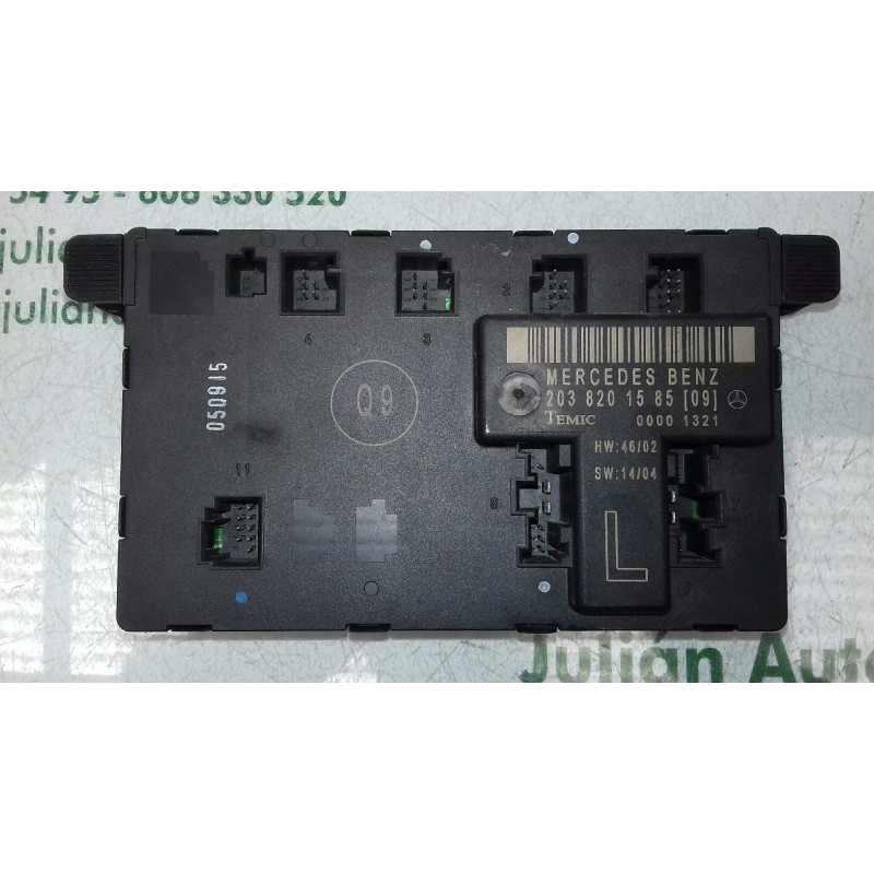 Recambio de centralita cierre para mercedes-benz clase c (w203) berlina 220 cdi (la) (203.008) referencia OEM IAM 2038201585 000