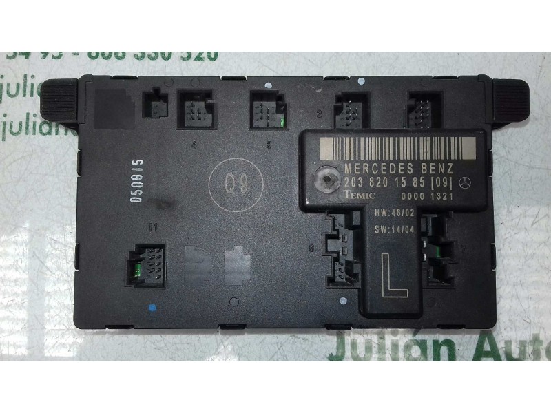 Recambio de centralita cierre para mercedes-benz clase c (w203) berlina 220 cdi (la) (203.008) referencia OEM IAM 2038201585 000