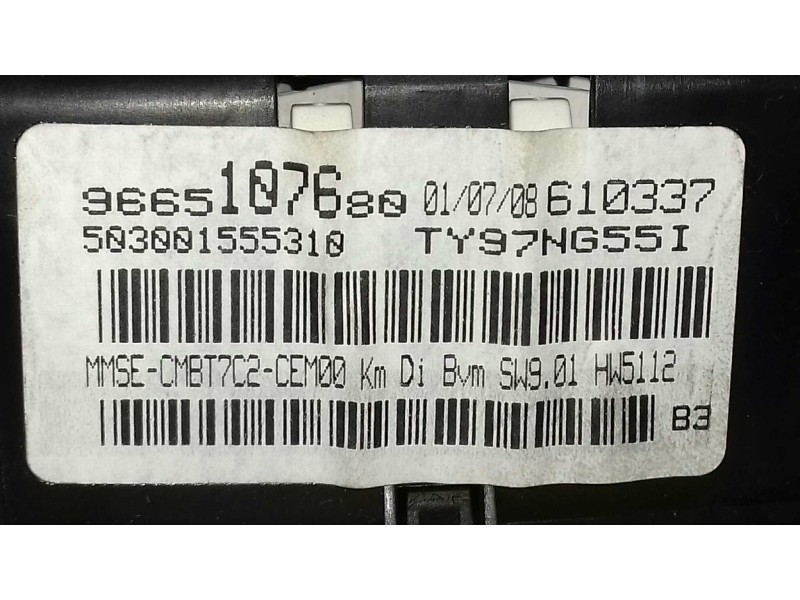 Recambio de cuadro instrumentos para peugeot 308 sport referencia OEM IAM 9665107680 TY97NG55I 