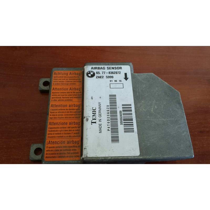 Recambio de centralita airbag para bmw serie 5 berlina (e39) 525td referencia OEM IAM 65.77-8362072 ZAE25999 P4T6D20AGZ9