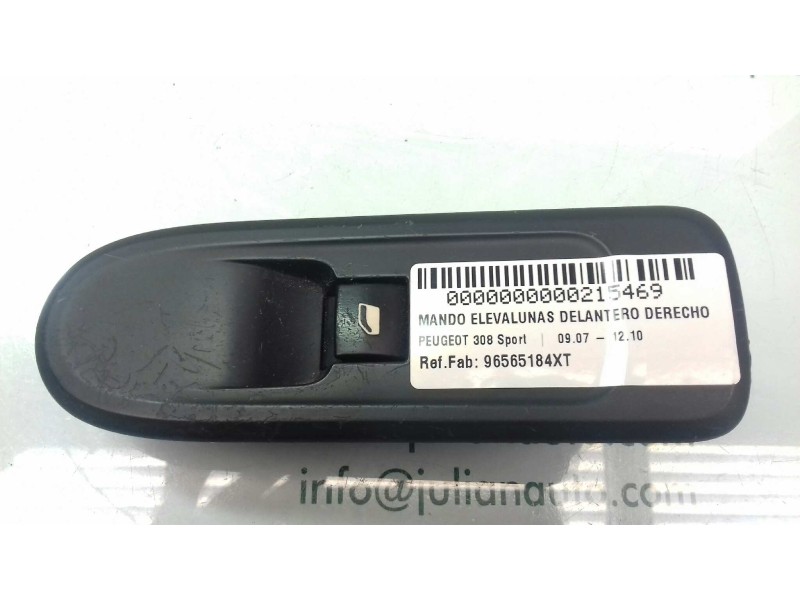 Recambio de mando elevalunas delantero derecho para peugeot 308 sport referencia OEM IAM 96565184XT 53269801 11688
