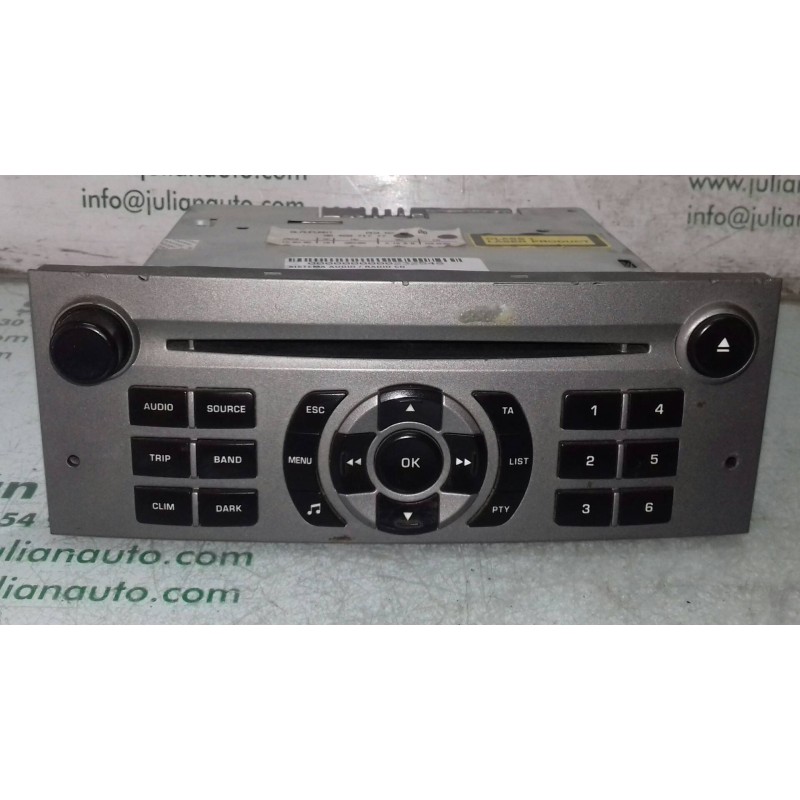 Recambio de sistema audio / radio cd para peugeot 407 sw premium referencia OEM IAM 9646871777 7643141392 BLACKPUNKT