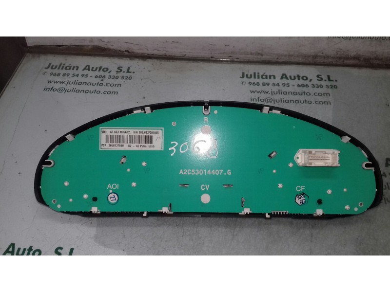 Recambio de cuadro instrumentos para peugeot 407 sw premium referencia OEM IAM 9658137080 A2C53106692 VDO