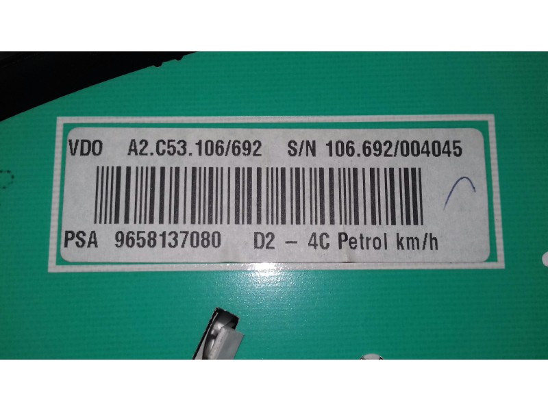 Recambio de cuadro instrumentos para peugeot 407 sw premium referencia OEM IAM 9658137080 A2C53106692 VDO