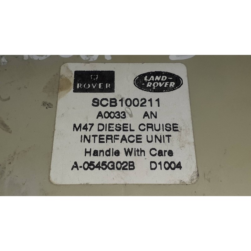 Recambio de modulo electronico para mg rover serie 75 (rj) 2.0 16v cdt referencia OEM IAM SCB100211 A0033 A0545G02B