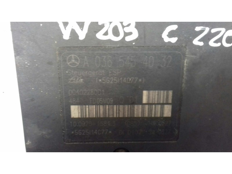 Recambio de abs para mercedes-benz clase c (w203) berlina 220 cdi (la) (203.008) referencia OEM IAM A0064310312 10020404984 A038